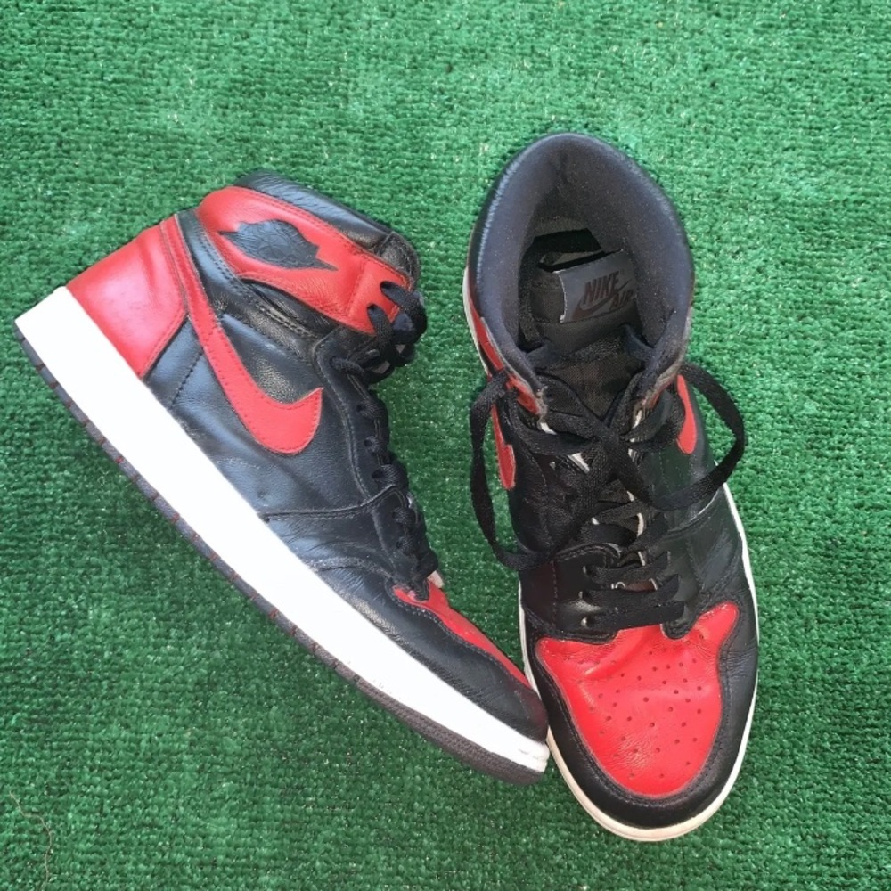 Nike Air Jordan I Retro High 2001 OG Bred 136066-061 Size US 10 no Box!